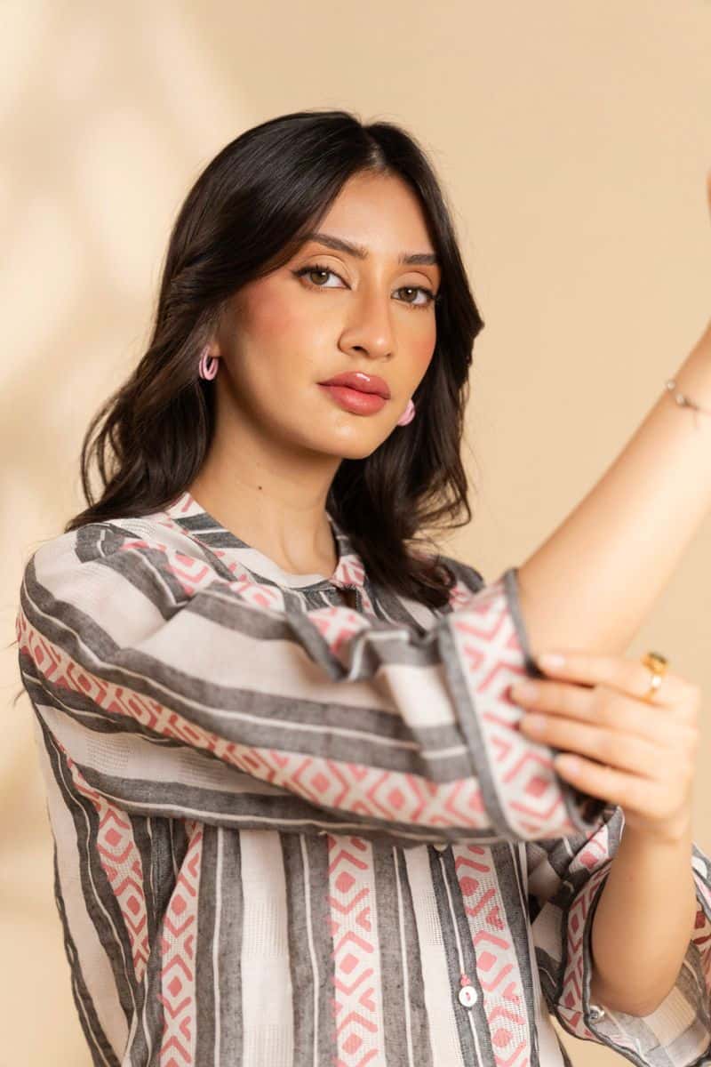 Multi Printed 2 Piece Ready-to-Wear Suit - alternate view