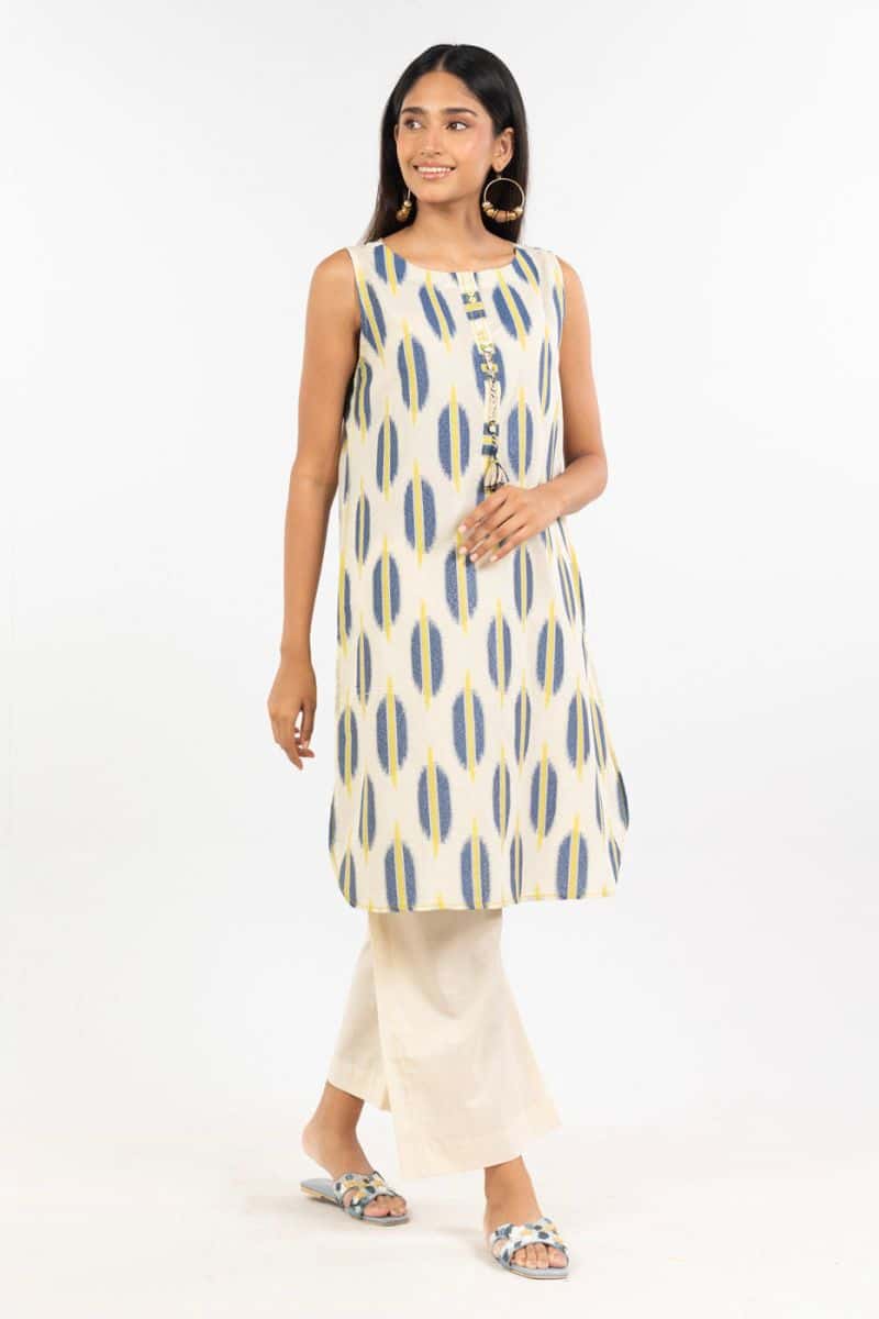 Beige Jacquard 2 Piece Ready-to-Wear Shirt