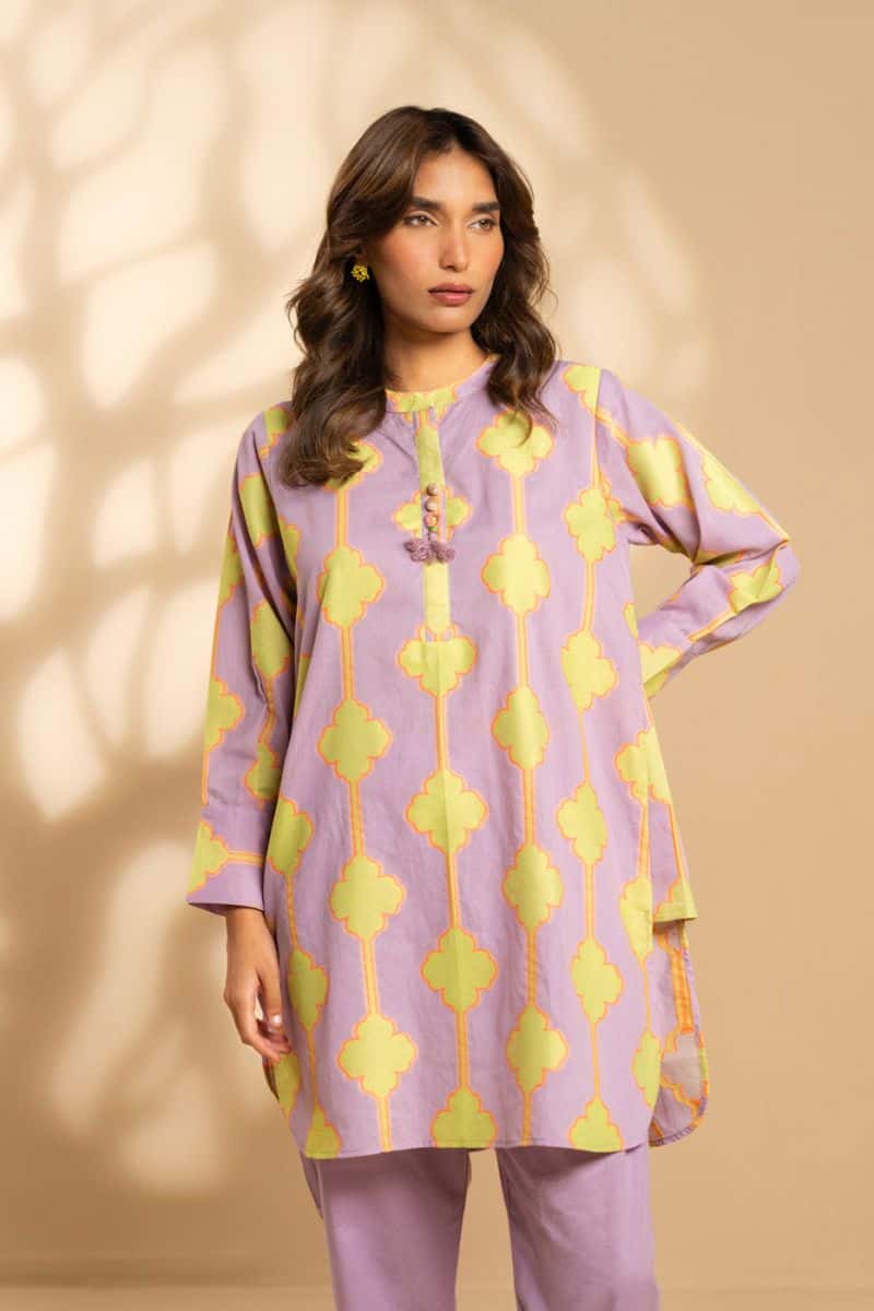 Purple Jacquard 2 Piece Ready-to-Wear Suit - alternate view