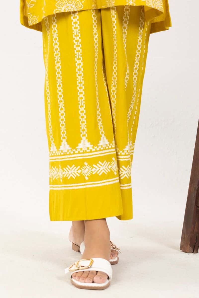Yellow Printed Ready-to-Wear Suit