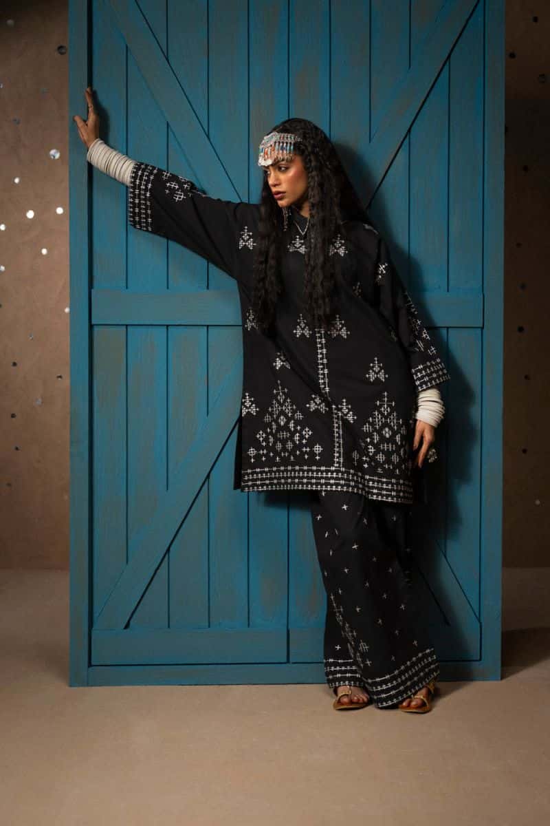 Black 2 Piece Ready-to-Wear Shirt