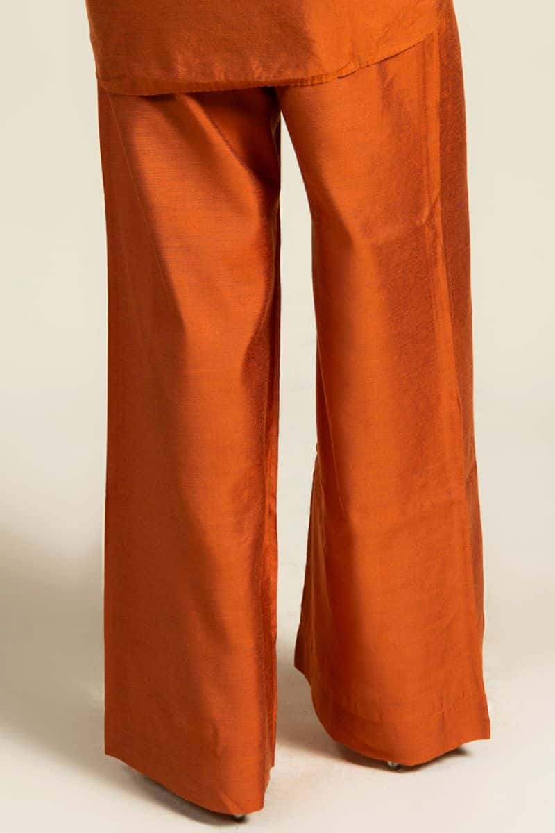 Orange Cotton Silk Ready-to-Wear Suit - alternate view