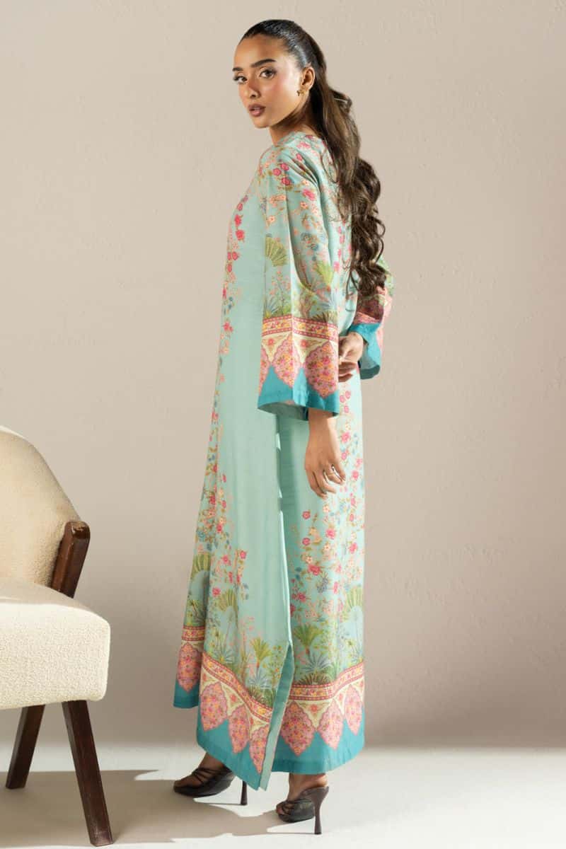Printed Poly Khaddar Ready-to-Wear Suit - alternate view