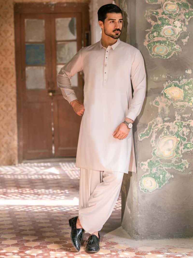 Ice Blue Kameez Shalwar
