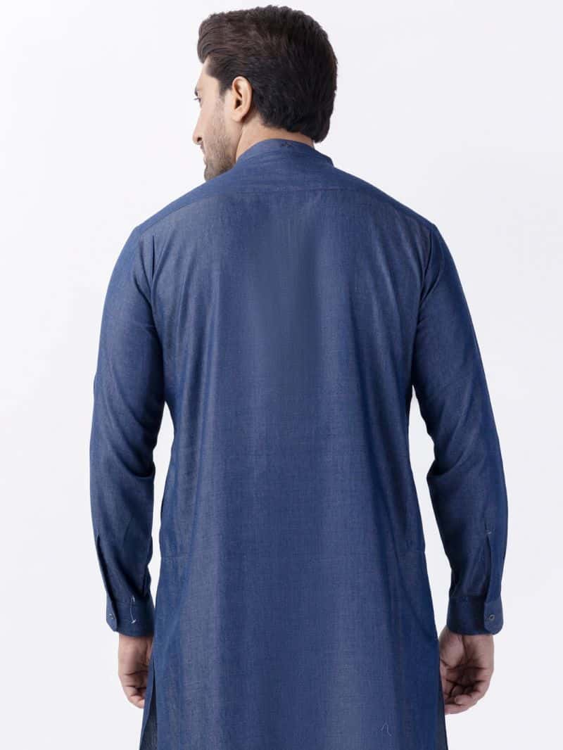 Indigo Blended Kurta - alternate view