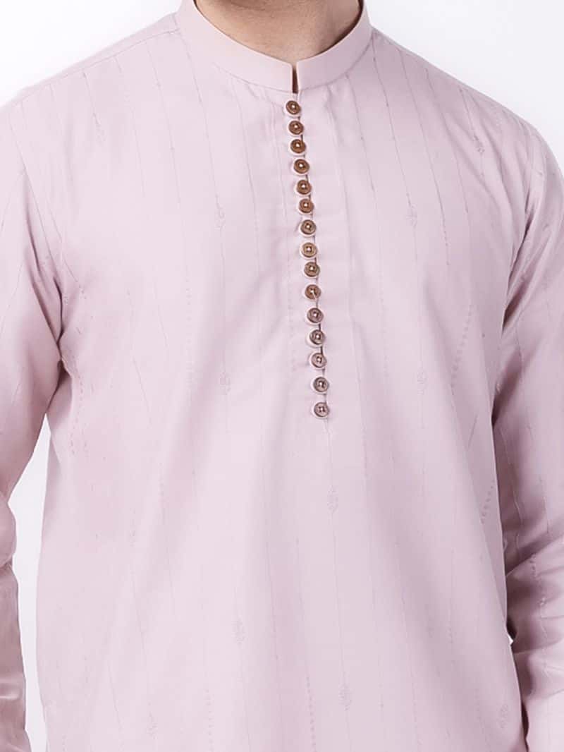 Lilac Blended Kurta - alternate view
