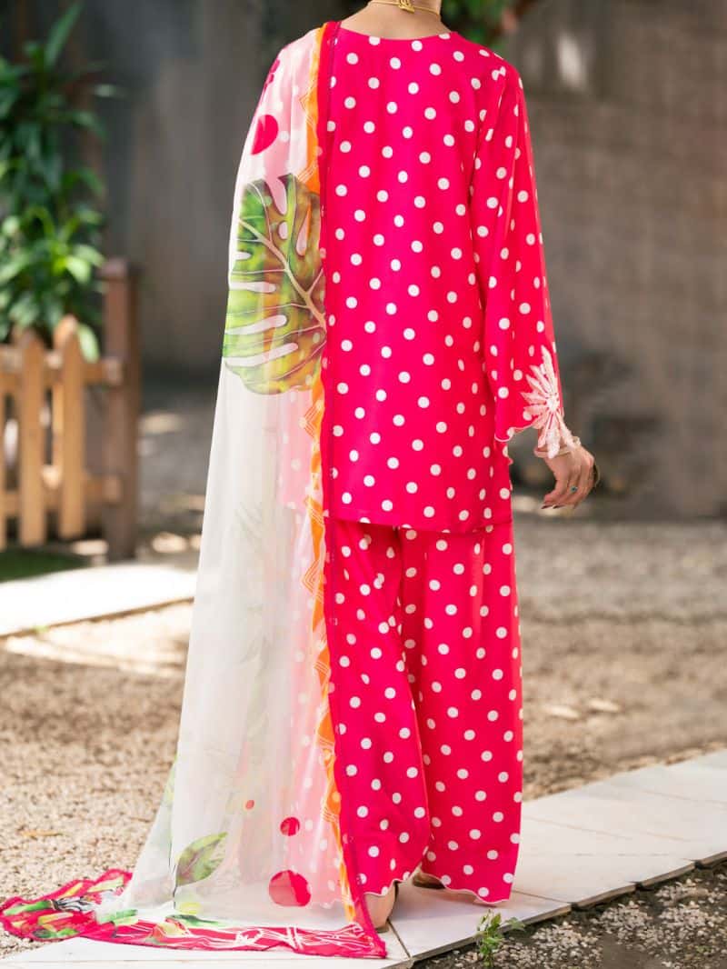 Fuchsia Silk Lawn 3Pc Stitched - alternate view