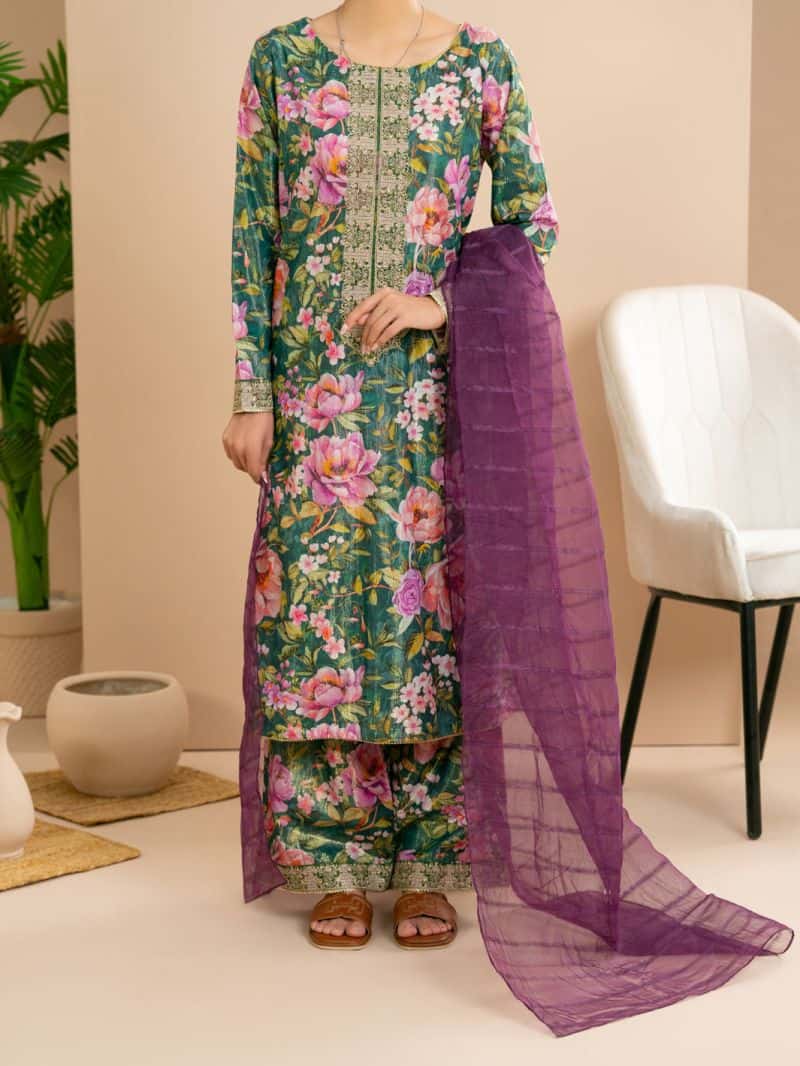 Mehndi Green Stitched 3Pc