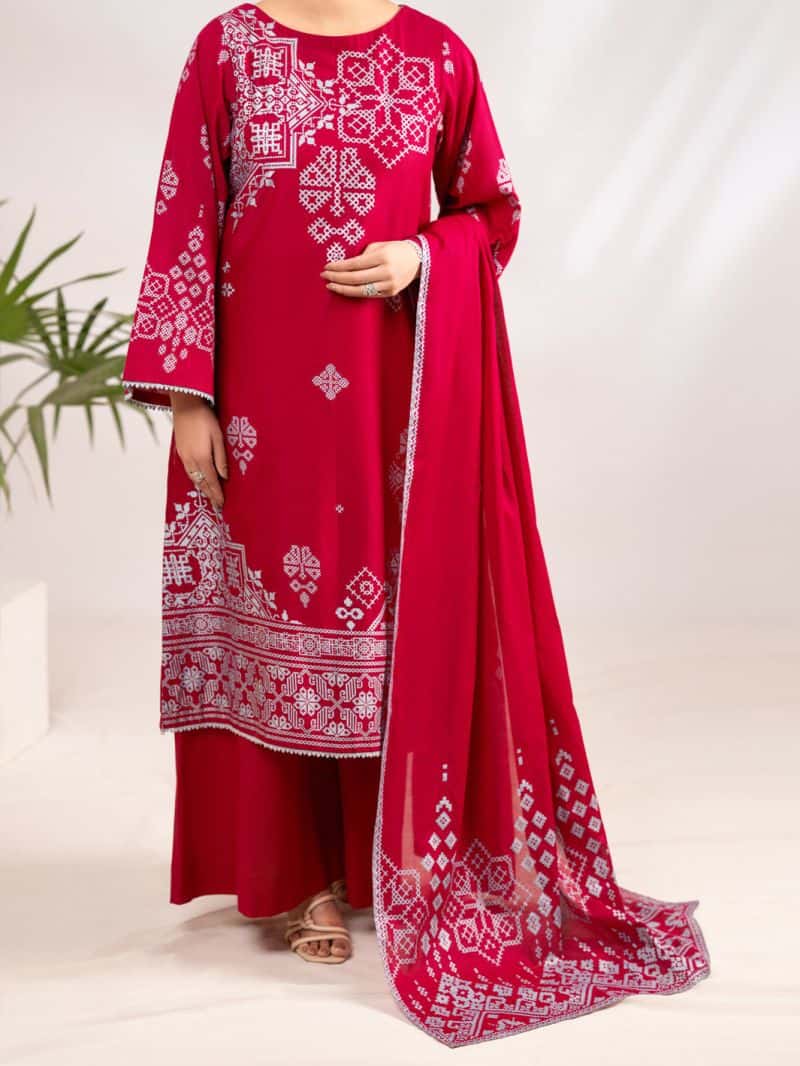 Fuchsia Lawn 3Pc Stitched