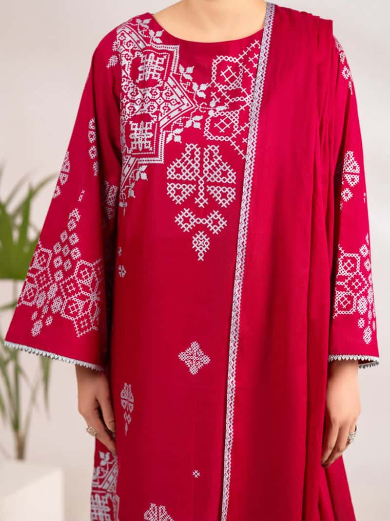 Fuchsia Lawn 3Pc Stitched - alternate view