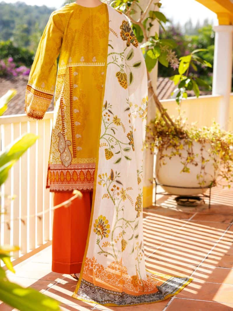 Lime Green Lawn 3 Piece Stitched - alternate view
