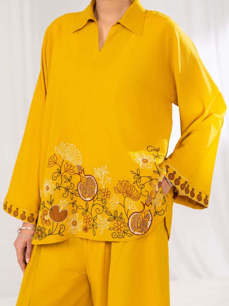 Lemon Dobby Stitched 2Pc - alternate view