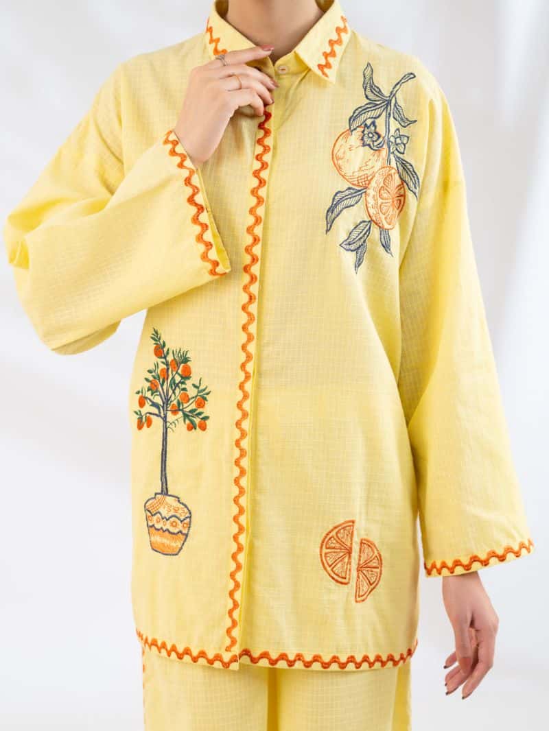 Lime Dobby Square Stitched 2Pc - alternate view