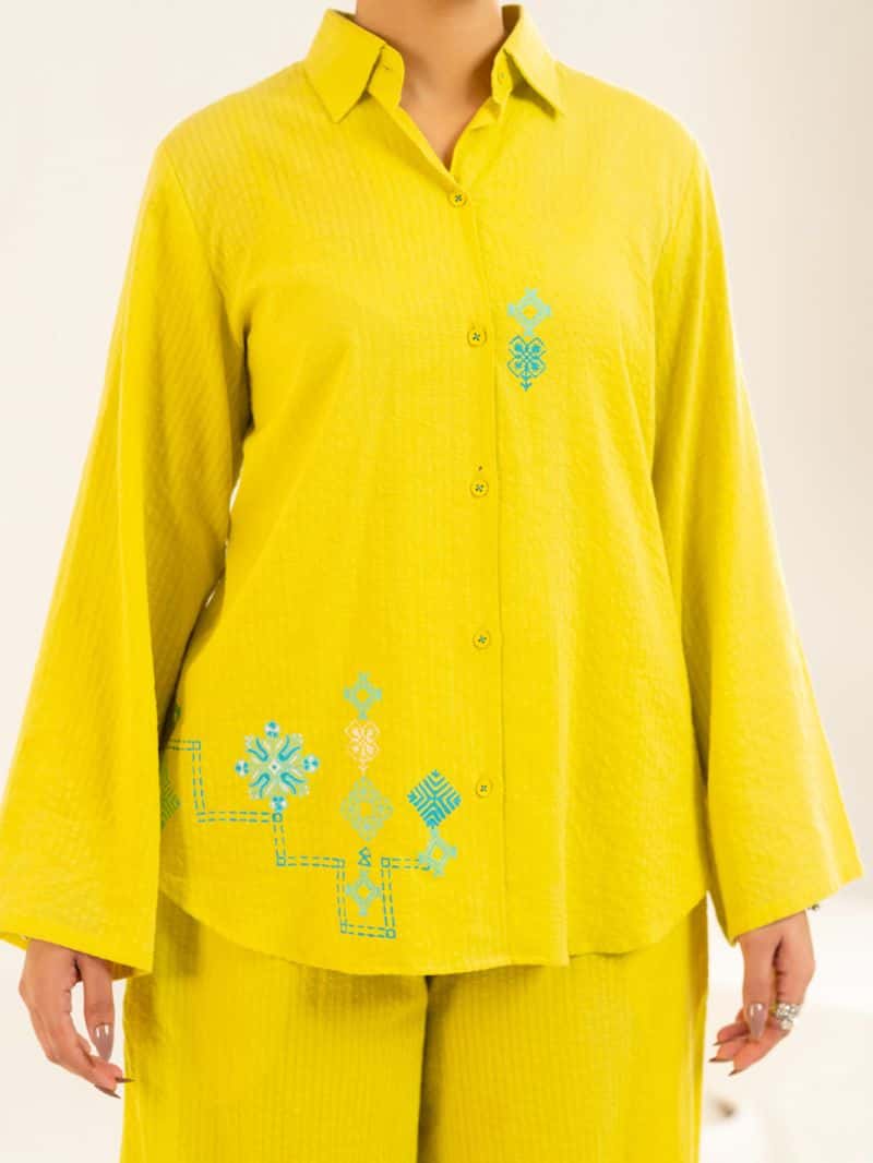 Lime Seersucker 2Pc Stitched - alternate view