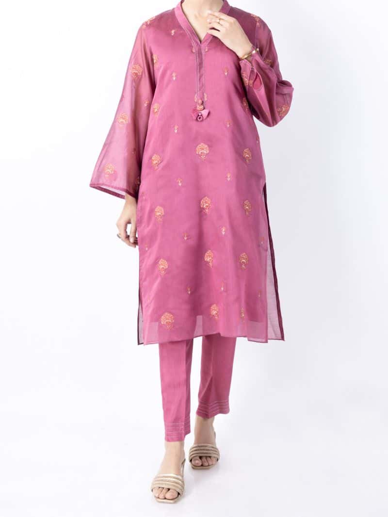 Magenta Poly Cotton 2Pc Stitched