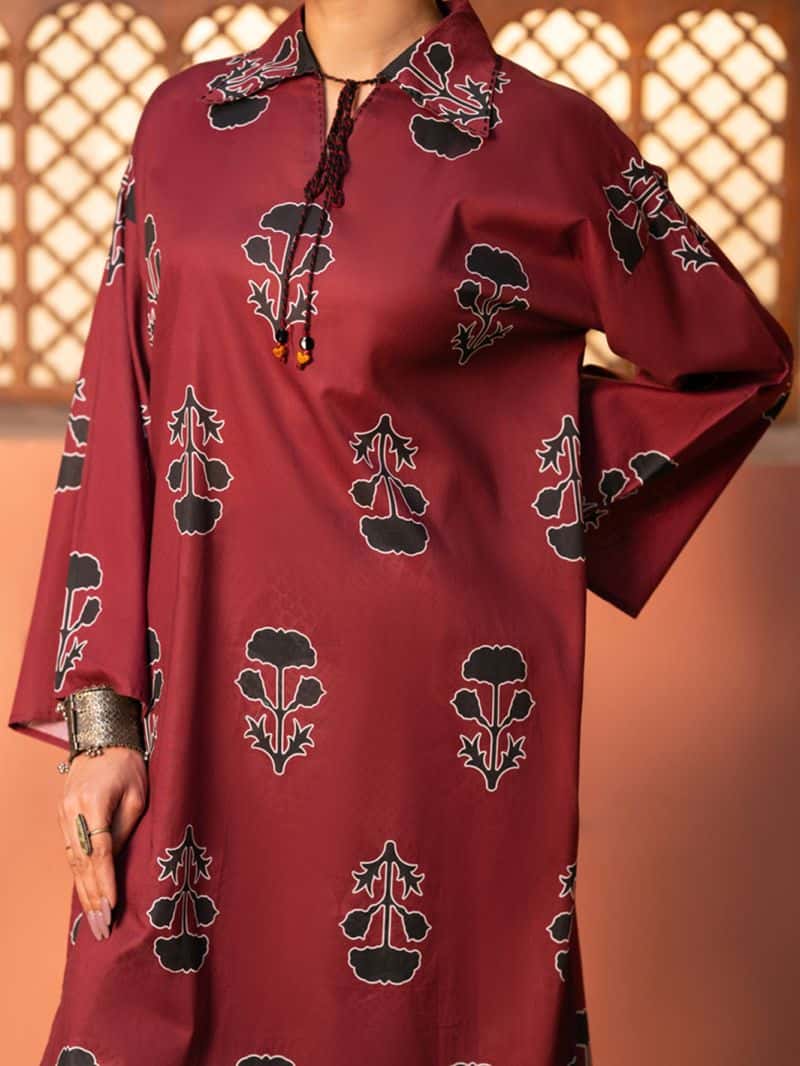 Maroon Cambric Kurti - alternate view