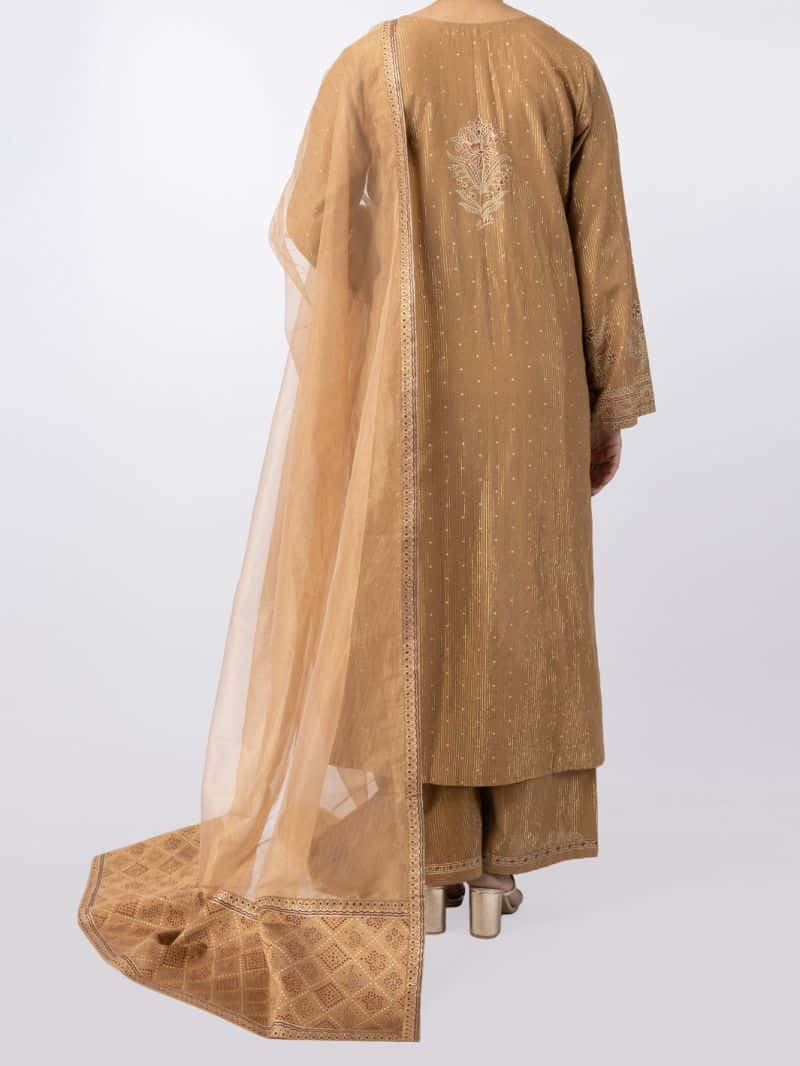 Golden Lurex Formal 3Pc Stitched - alternate view