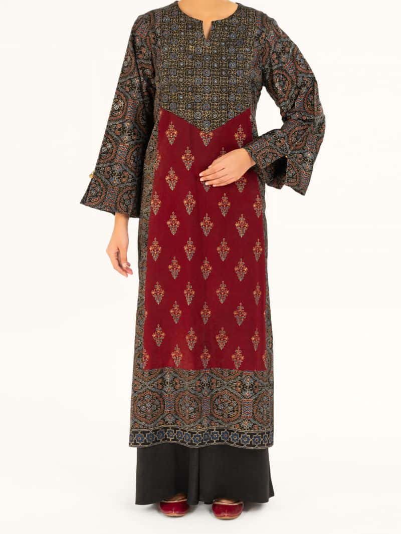 Black Velvet Formal 2Pc Stitched