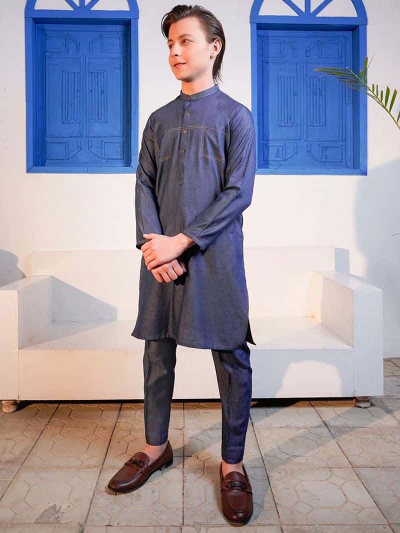 Indigo Blended Kurta Trouser