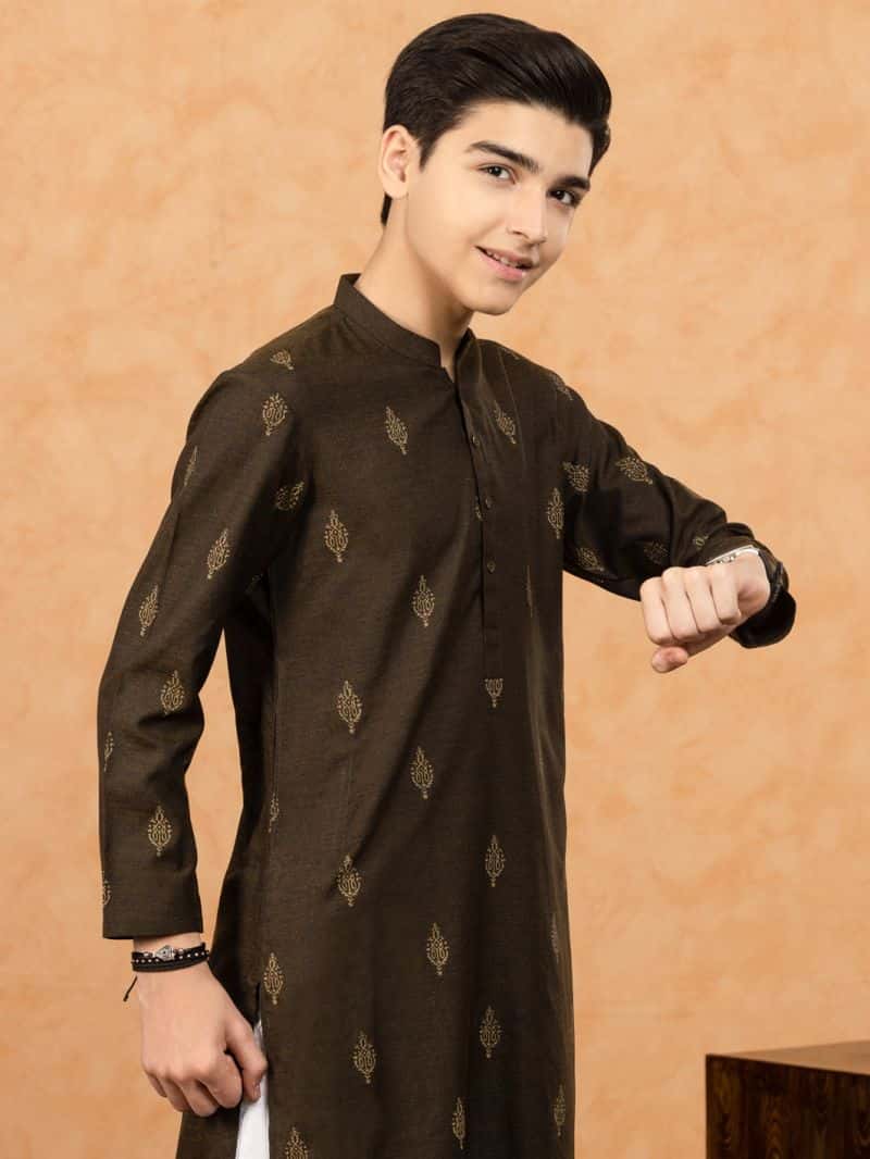 Kahi Green Blended Kurta - alternate view