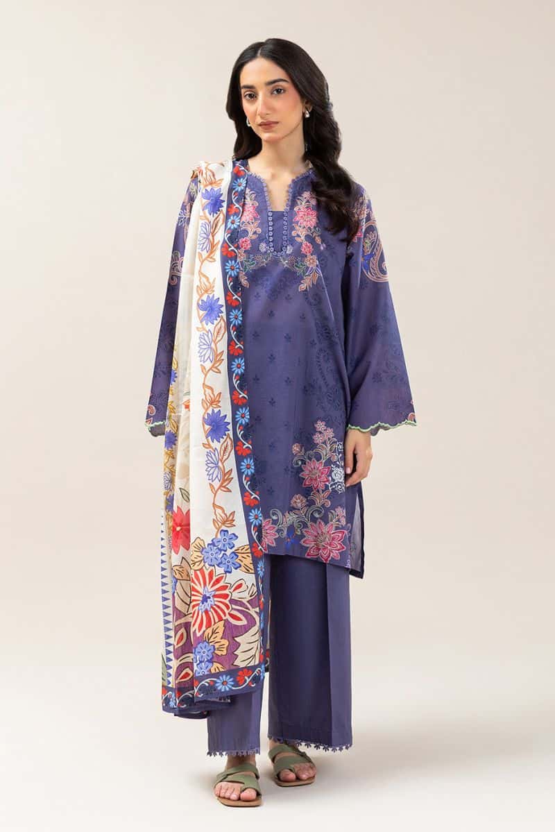 3 PIECE PRINTED LAWN SUIT (PRET) - alternate view