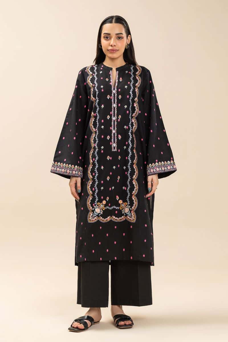 EMBROIDERED JACQUARD SHIRT (PRET) - alternate view