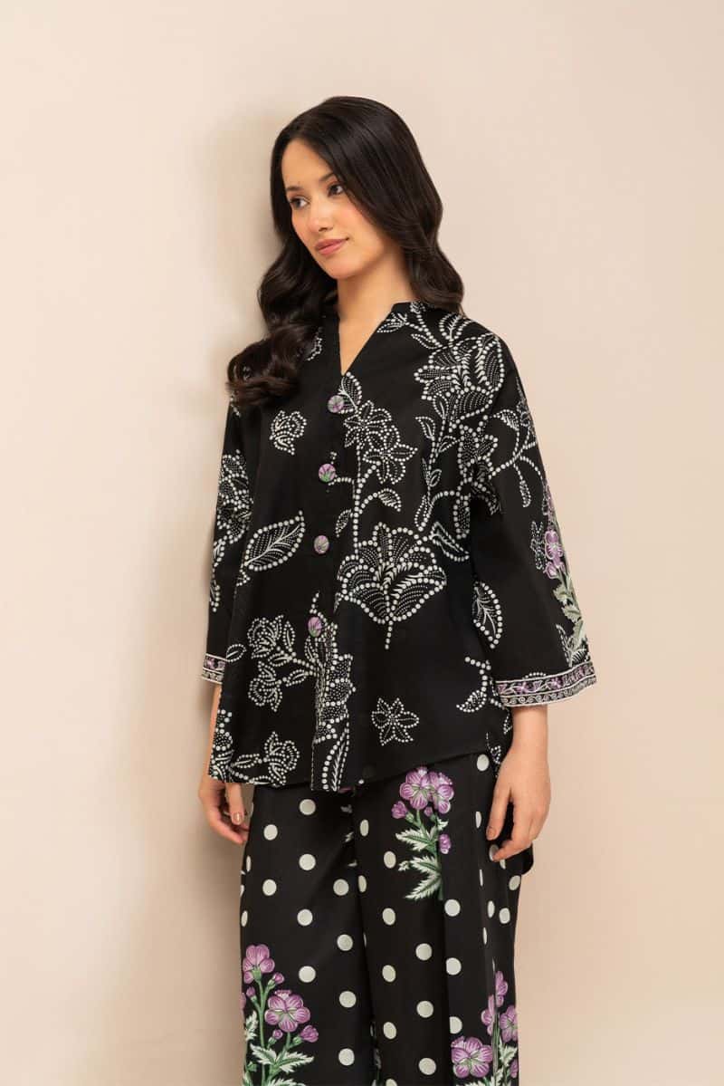 2 PIECE EMBROIDERED LAWN SUIT-NOIR BLOOM (UNSTITCHED)