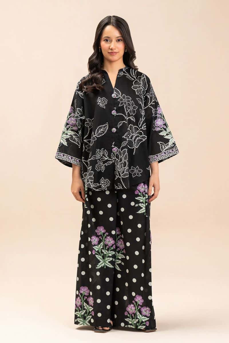 2 PIECE EMBROIDERED LAWN SUIT-NOIR BLOOM (UNSTITCHED) - alternate view