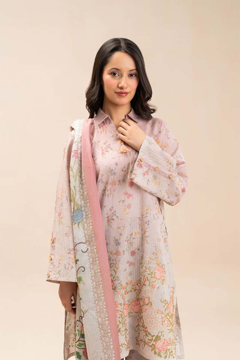 3 PIECE EMBROIDERED LAWN SUIT-VICTORIAN CHARM (UNSTITCHED)