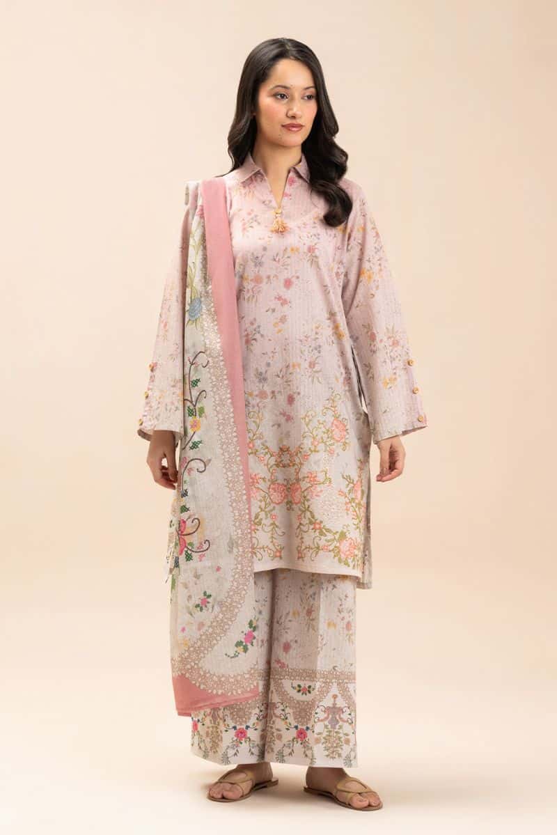 3 PIECE EMBROIDERED LAWN SUIT-VICTORIAN CHARM (UNSTITCHED) - alternate view
