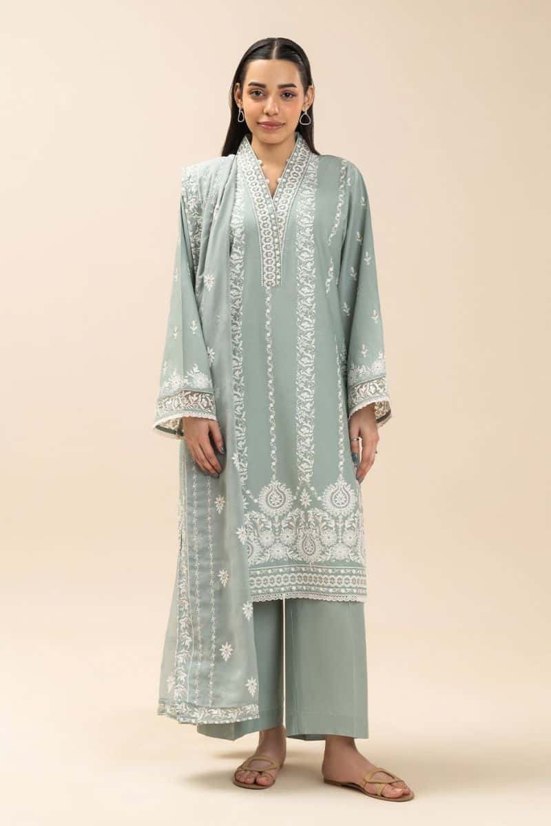 3 PIECE EMBROIDERED LAWN SUIT (LUXURY PRET) - alternate view