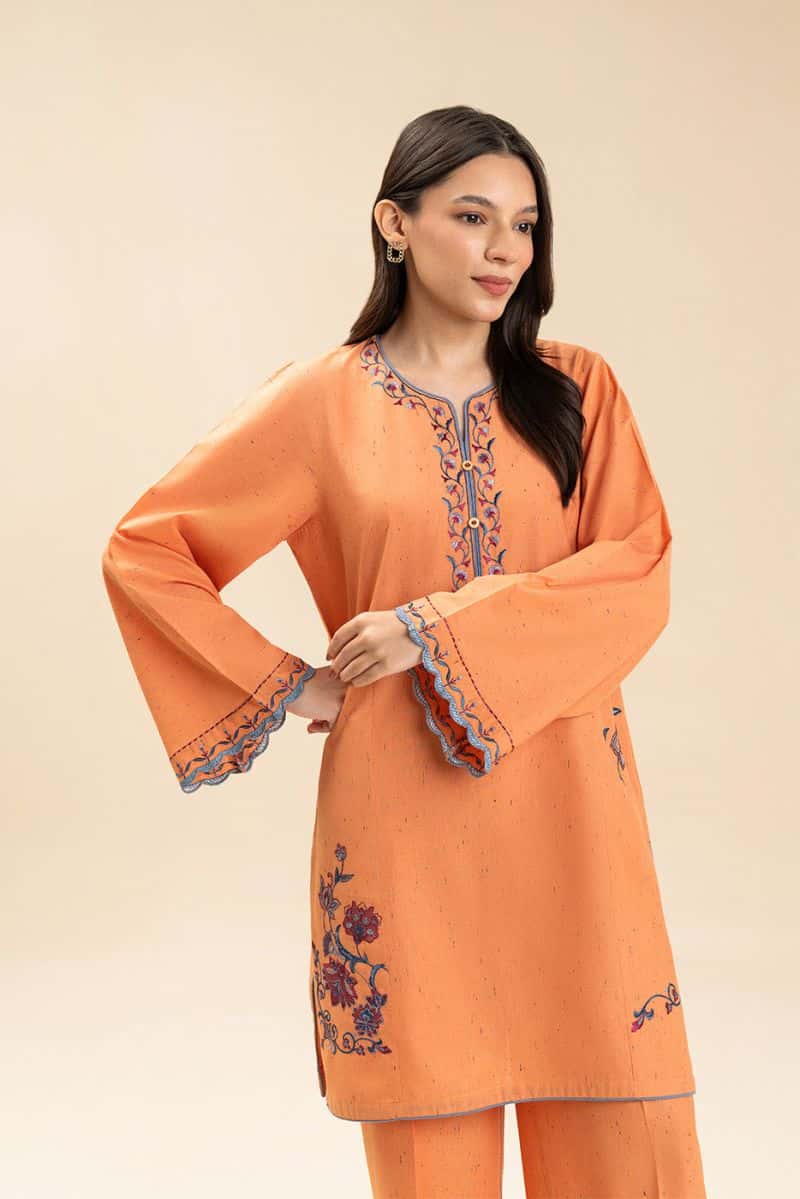 2 PIECE EMBROIDERED MULTI NEPS SUIT (PRET)
