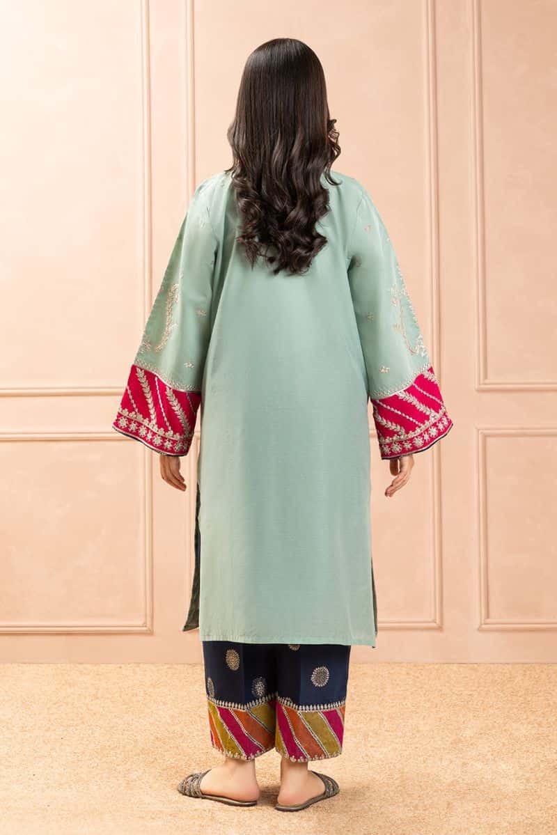 2 PIECE EMBROIDERED TWO TONE SUIT (LUXURY PRET) - alternate view