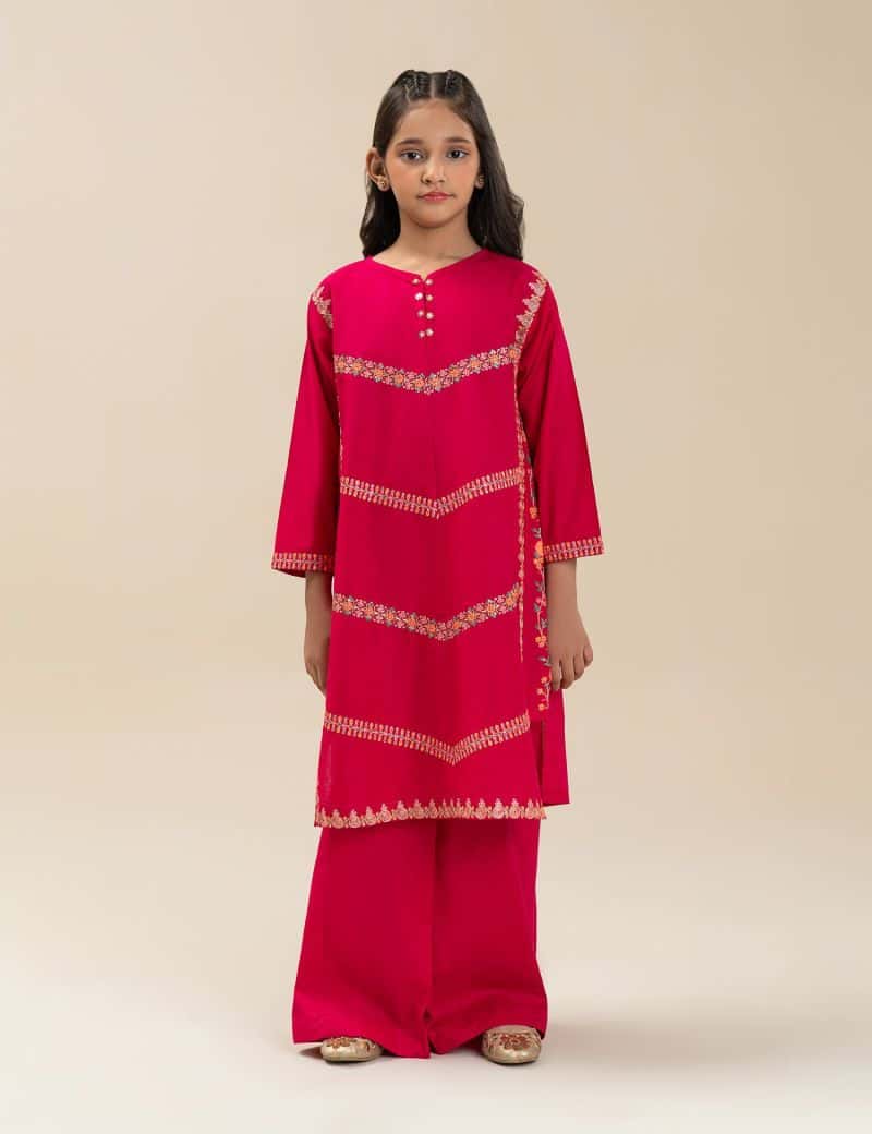 2 PIECE FLORAL EMBROIDERED SUIT