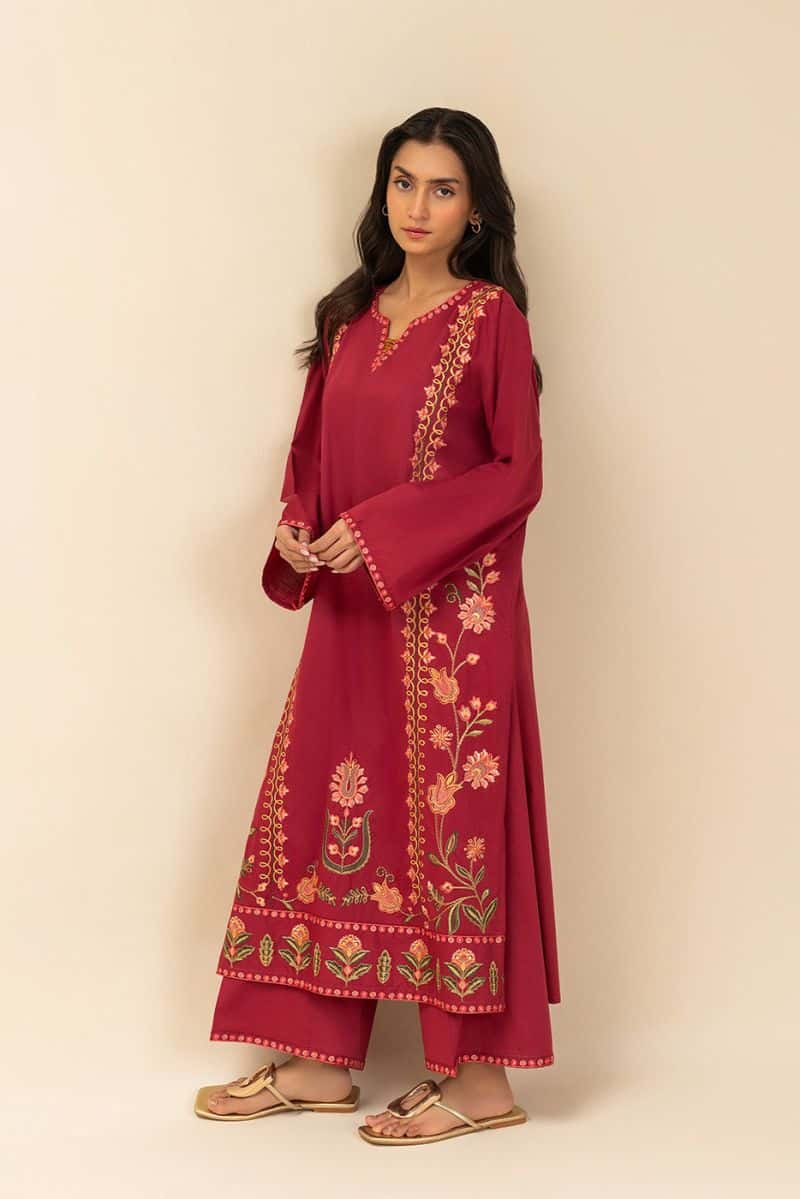 2 PIECE EMBROIDERED LAWN SUIT (PRET)