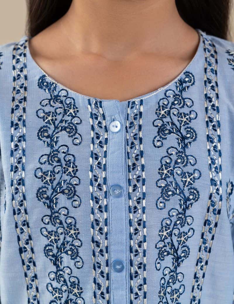 2 PIECE ETHNIC EMBROIDERED SUIT - alternate view