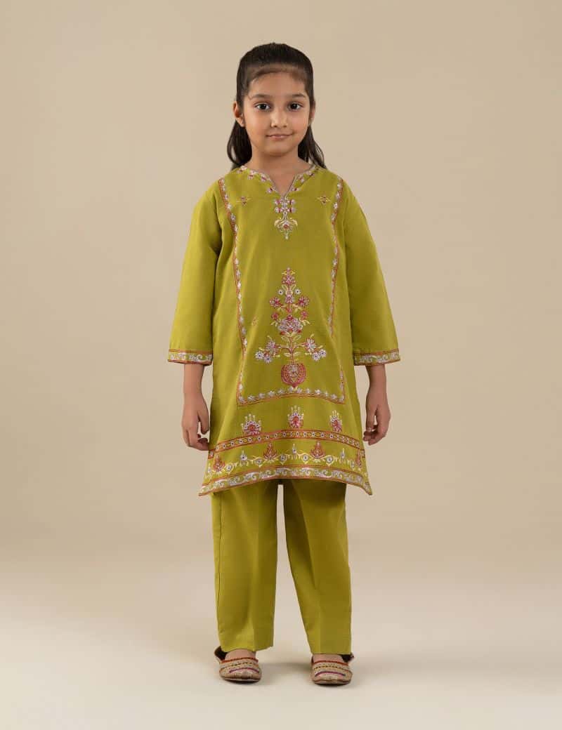 2 PIECE FLORAL EMBROIDERED SUIT
