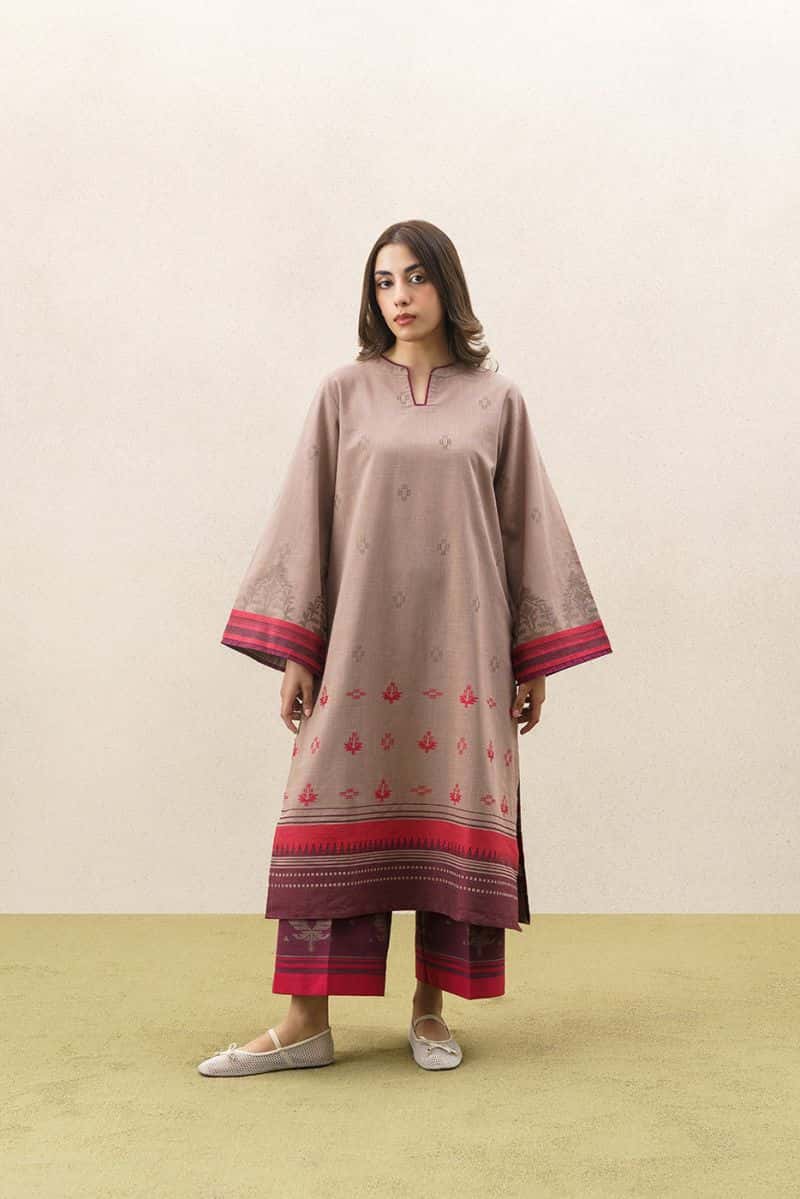 2 PIECE SOLID JACQUARD SUIT (PRET) - alternate view