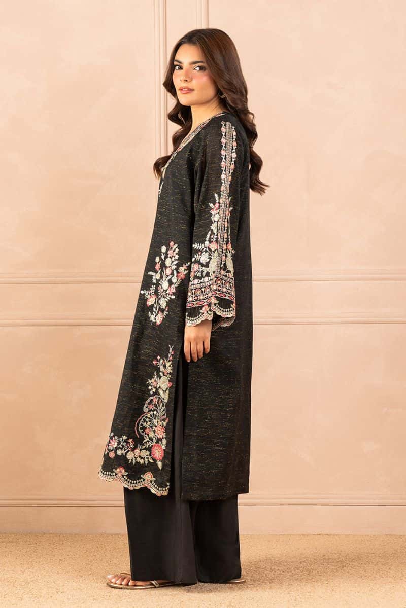EMBROIDERED ZARI JACQUARD SHIRT (LUXURY PRET) - alternate view