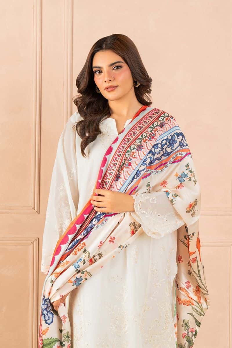 3 Piece Embroidered Paper Cotton Suit Luxury Pret