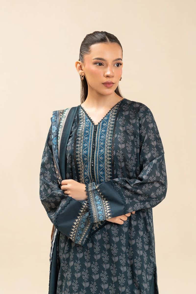 3 PIECE EMBROIDERED LAWN SUIT-MIDNIGHT TRADITION (UNSTITCHED)