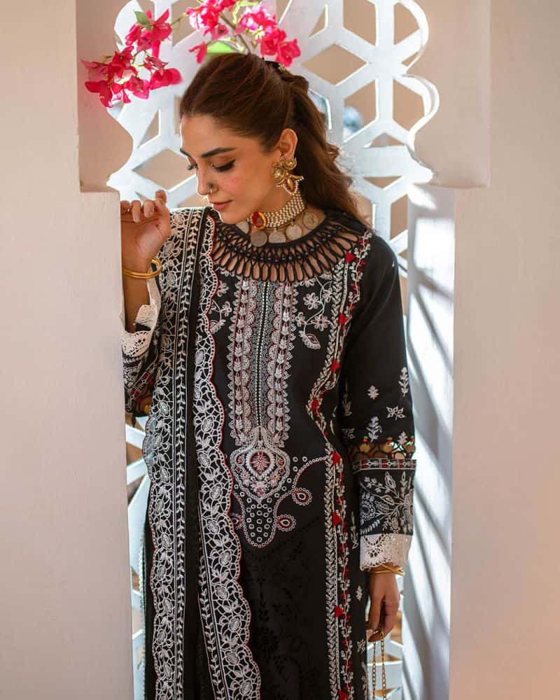 Embroidered Lawn Unstitched Suit - alternate view