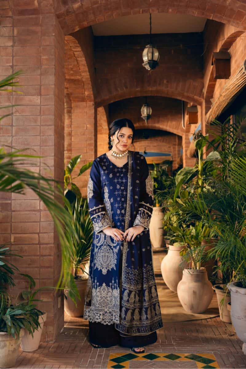Embroidered Linen 3 Piece Unstitched Suit
