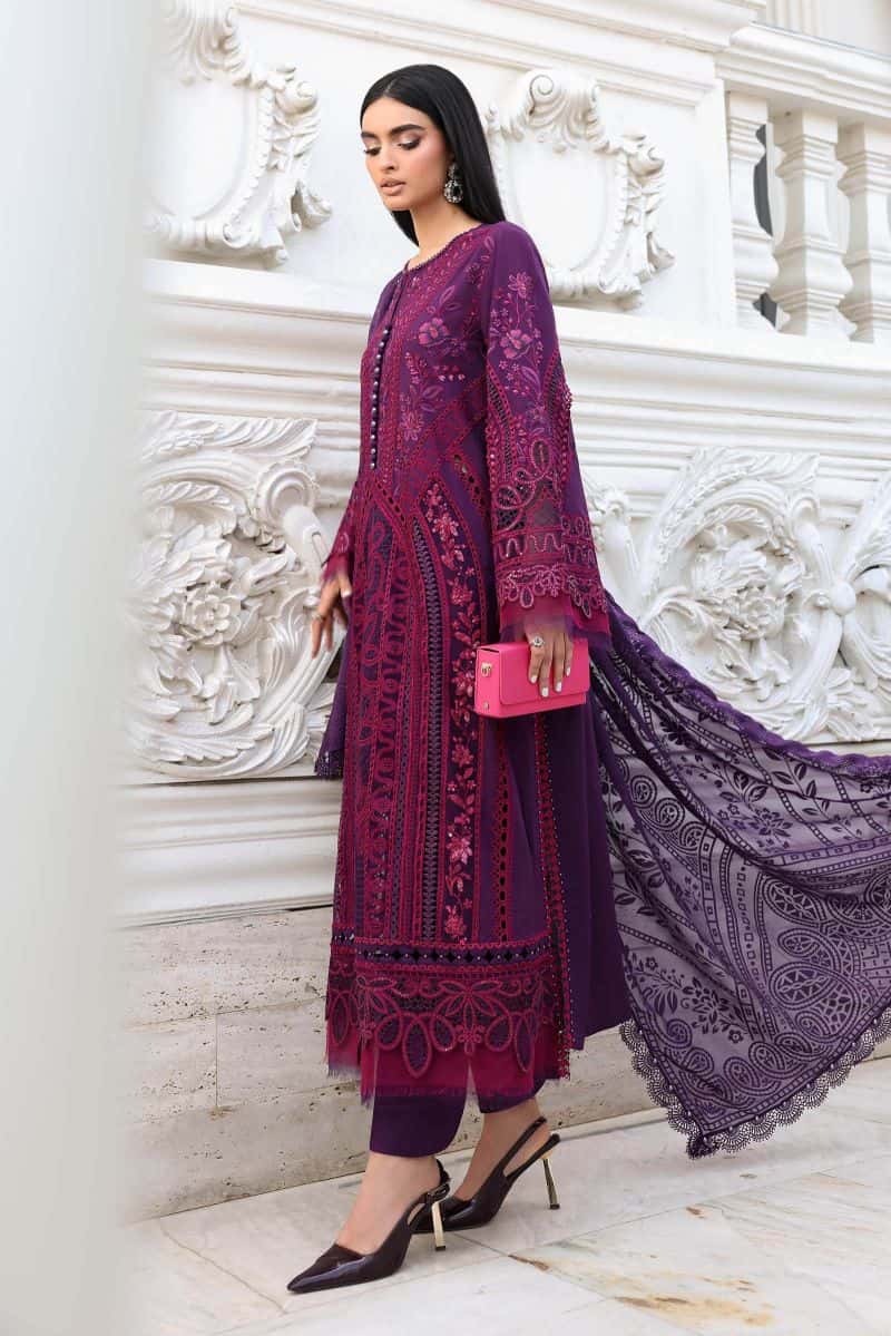 3 Piece Unstitched Embroidered Lawn Suit - alternate view