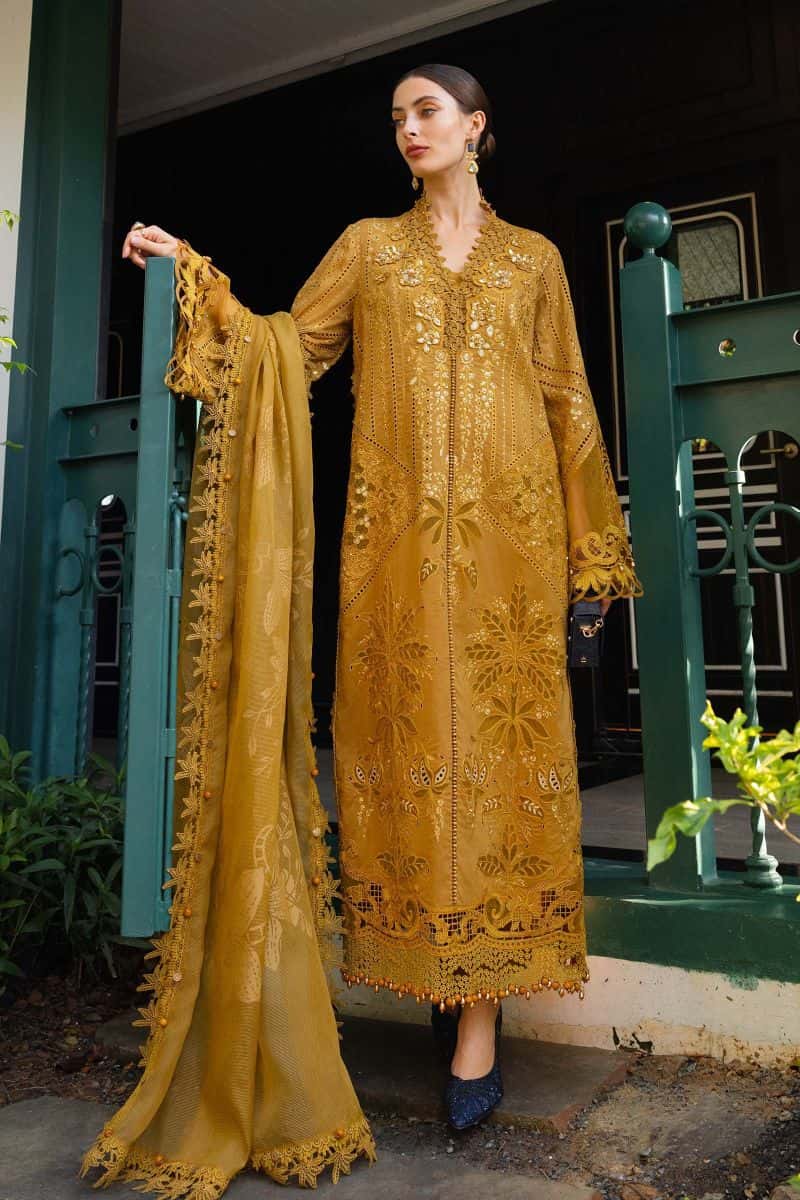 3 Piece Unstitched Embroidered Lawn Suit
