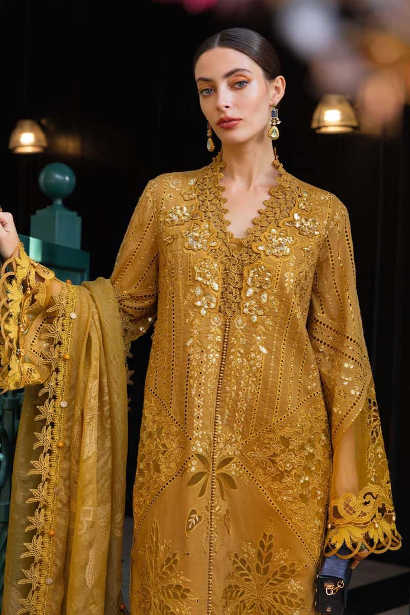 3 Piece Unstitched Embroidered Lawn Suit - alternate view