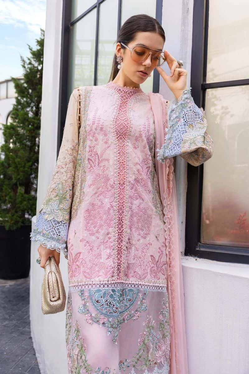3 Piece Unstitched Embroidered Lawn Suit - alternate view