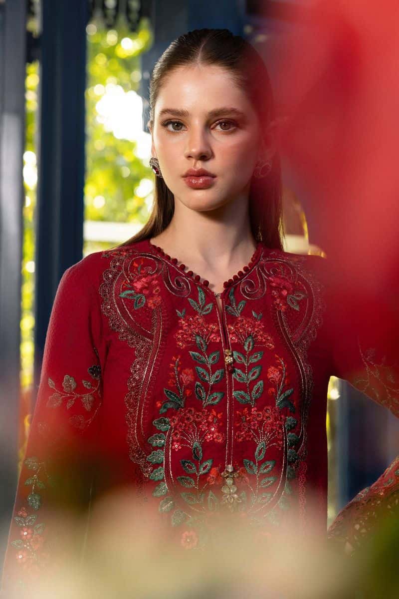 3 Piece Unstitched Embroidered Jacquard Lawn Suit - alternate view
