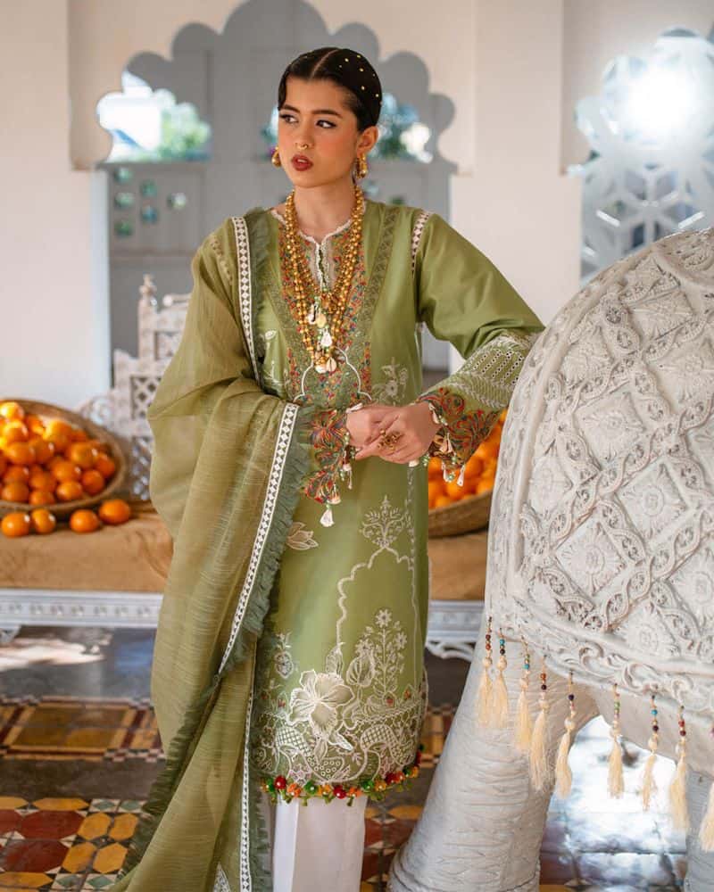 Embroidered Lawn Unstitched Suit - alternate view