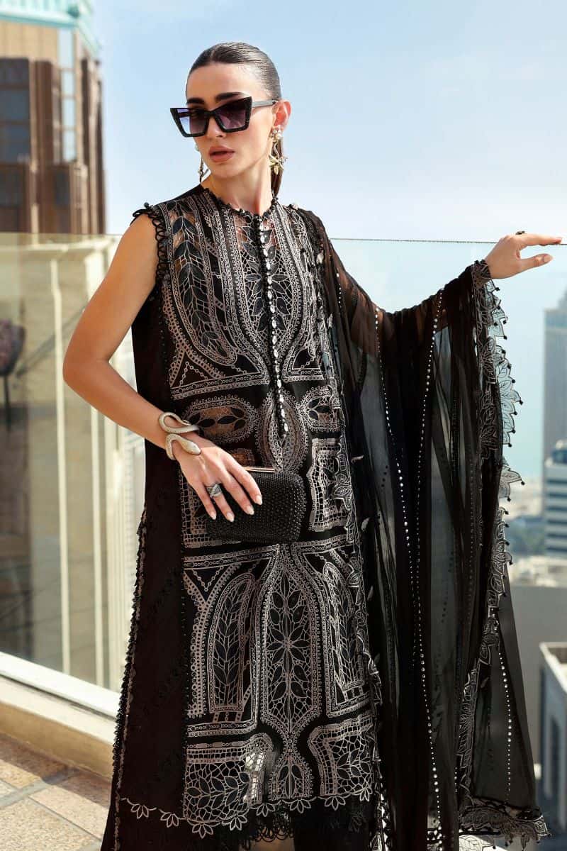 3 Piece Unstitched Embroidered Lawn Suit - alternate view